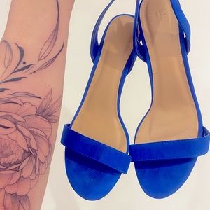 Electric blue straps heels